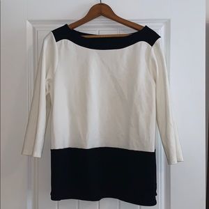 Chicos black and white top